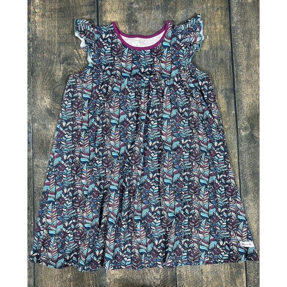 Merce & Me Girls Size 12 Feather Print Pearl Knit Dress! - Picture 1 of 8